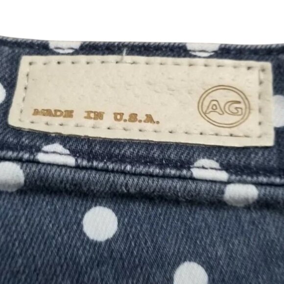 AG Adriano Goldschmied "The Stevie Ankle" Polka Dot Slim Straight Leg Jeans - Picture 12 of 14